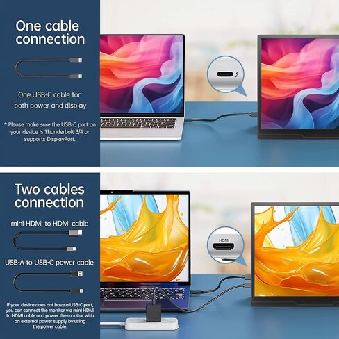 Portable Monitor for Laptop 10.5-Inch, Second External Monitor with 1920x1280p FHD IPS Screen for PS5, Switch, Xbox PC Phone Mac, USB-C HDMI Ultra-Thin Zero Frame Gaming Monitor/Premium Smart Cover in Saudi Arabia