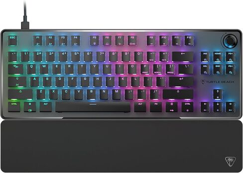 Turtle Beach Vulcan II Mini 65% Optical Gaming Keyboard - Customizable RGB Illumination, Detachable Cable, Button Duplicator, On-Board Profiles, Aluminum Plate, 200M Keystroke Durability - Black in Saudi Arabia
