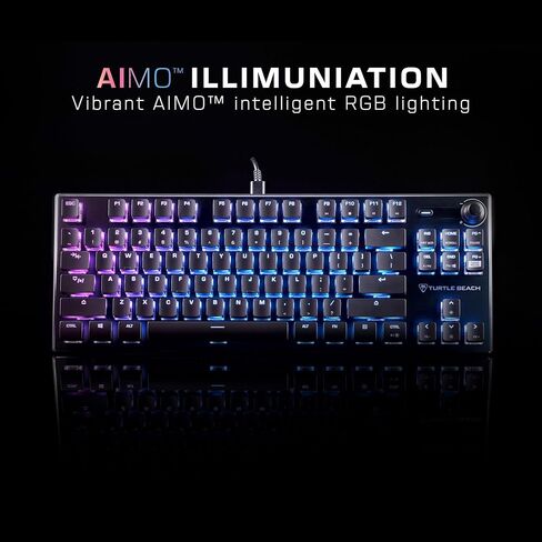 Turtle Beach Vulcan II Mini 65% Optical Gaming Keyboard - Customizable RGB Illumination, Detachable Cable, Button Duplicator, On-Board Profiles, Aluminum Plate, 200M Keystroke Durability - Black in Kuwait