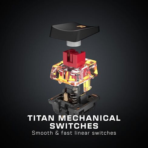 Turtle Beach Vulcan II Mini 65% Optical Gaming Keyboard - Customizable RGB Illumination, Detachable Cable, Button Duplicator, On-Board Profiles, Aluminum Plate, 200M Keystroke Durability - Black in Kuwait