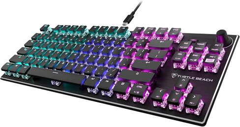 Turtle Beach Vulcan II Mini 65% Optical Gaming Keyboard - Customizable RGB Illumination, Detachable Cable, Button Duplicator, On-Board Profiles, Aluminum Plate, 200M Keystroke Durability - Black in Kuwait