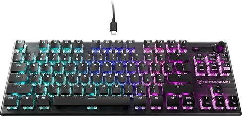 Turtle Beach Vulcan II Mini 65% Optical Gaming Keyboard - Customizable RGB Illumination, Detachable Cable, Button Duplicator, On-Board Profiles, Aluminum Plate, 200M Keystroke Durability - Black in Kuwait