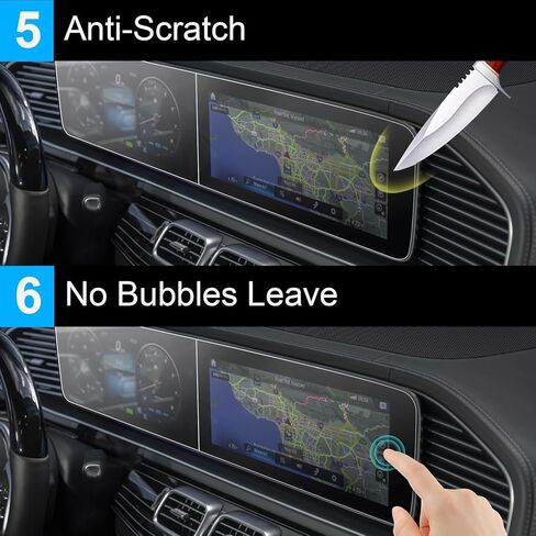 TTCR-II متوافق مع واقي شاشة مرسيدس بنز GLE فئة 2020-2024 GLS، لواقي شاشة مرسيدس E Class W213 2019-2023، لواقي شاشة اللمس Mercedes W167 W213 X167 (قطعتان) in Kuwait