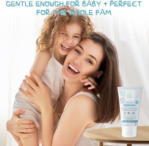 مرطب وجه الأطفال - لوشن مرطب للوجه للأطفال والمراهقين - العناية بالبشرة للأطفال بمكونات نباتية عضوية - كريم وجه نهاري/ليلي للبشرة الجافة أو الحساسة -2.53 أونصة سائلة، 75 مل in Kuwait