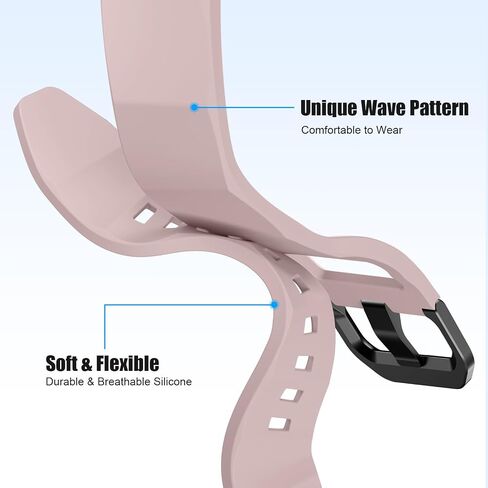 Maledan No Gap Bands Compatible with Samsung Galaxy Watch 7 FE 6 4 5 Band 40 44mm, Galaxy Watch 5 Pro Band 45mm, Galaxy Watch 4 6 Classic Band, 20mm Soft Silicone Sport Strap Replacement Women Men in Saudi Arabia