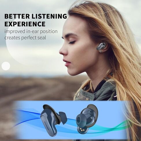 [5 أزواج] أغطية أطراف الأذن لسماعات الأذن Bose QuietComfort II & Ultra، ملحقات رأس الأذن الرياضية المضادة للانزلاق من السيليكون WOFRO المضادة للانزلاق ومضادة للخدوش لسماعات الأذن الجديدة Bose QuietComfort Ultra/2 (أسود) in Kuwait