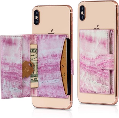 | عصا على محفظة الهاتف الخليوي وحامل البطاقة لجراب الهاتف | متوافق مع iPhone (أزرق رمادي) in Kuwait