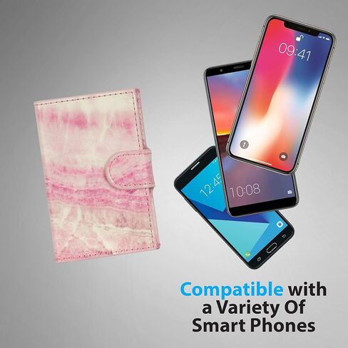 | عصا على محفظة الهاتف الخليوي وحامل البطاقة لجراب الهاتف | متوافق مع iPhone (أزرق رمادي) in Kuwait