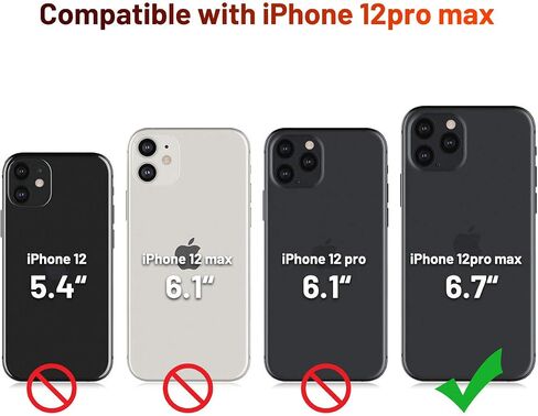 OCASE Compatible with iPhone 12 Pro Max Wallet Case, PU Leather Flip Folio Case with Card Holders RFID Blocking Kickstand [Shockproof TPU Inner Shell] Phone Cover 6.7 Inch (Black) in Saudi Arabia