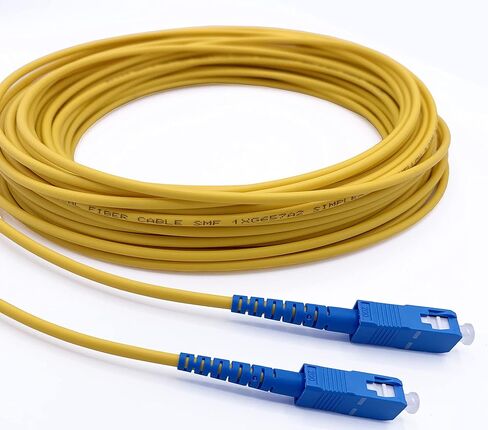Elfcam® - 40m/131.23ft Fiber Optic Cable SC/UPC to SC/UPC Single Mode Simplex OS2 9/125µm, Yellow 40 Meter in Saudi Arabia