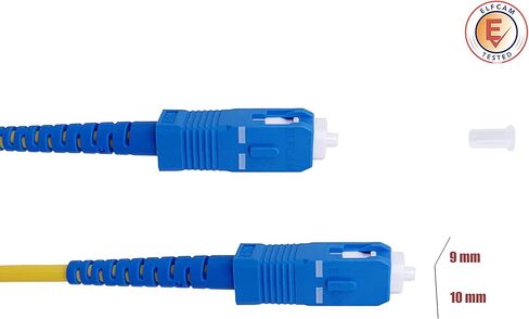 Elfcam® - 40m/131.23ft Fiber Optic Cable SC/UPC to SC/UPC Single Mode Simplex OS2 9/125µm, Yellow 40 Meter in Saudi Arabia