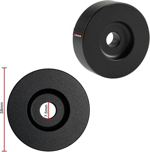 Sleek Black Precision 45RPM Aluminum Adapter for 7" Vinyl Record Players and Turntables in Saudi Arabia