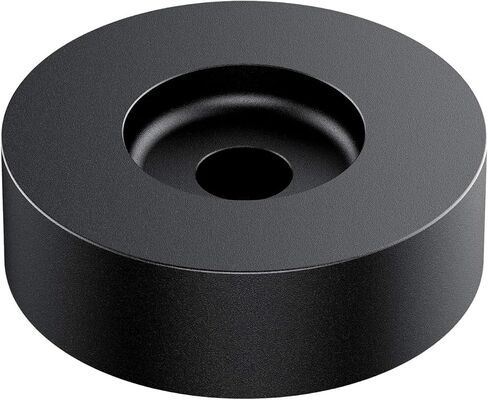 Sleek Black Precision 45RPM Aluminum Adapter for 7" Vinyl Record Players and Turntables in Saudi Arabia