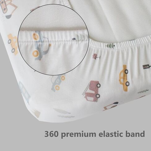 Organic Crib Sheets for Boys, Girls - Jersey Fitted Crib Sheet, Baby Crib Sheets Neutral, Crib Mattress Sheet, Cotton Crib Sheets, Breathable Crib Sheet, Baby Mattress Sheets (Farm Animals) in Saudi Arabia