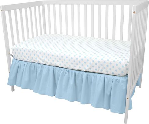 مجموعة مرتبة قياسية لسرير الأطفال والأطفال الصغار مصنوعة من القطن بنسبة 100% من شركة American Baby Company، وملاءة مثبتة باللون الأصفر وتنورة رمادية، للأولاد والبنات in Saudi Arabia