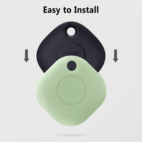 Geiomoo Silicone Case Compatible with Galaxy SmartTag, Protective Cover with Carabiner (Luminous Green) in Saudi Arabia