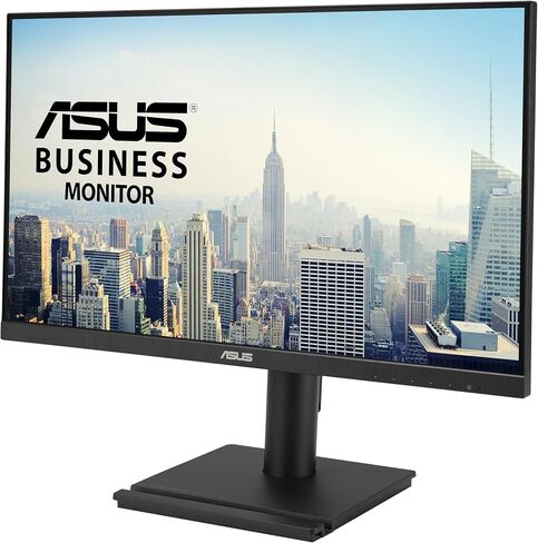 ASUS 24" 1080P Business Monitor (VA24DQFS) - IPS, Frameless, 100Hz, 1ms, Adaptive-Sync, HDMI, DisplayPort, VGA, for Working and Gaming, Ergonomic Design, Blue Light Filter, Flicker Free, 3 yr warranty in Saudi Arabia