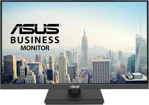 ASUS 24" 1080P Business Monitor (VA24DQFS) - IPS, Frameless, 100Hz, 1ms, Adaptive-Sync, HDMI, DisplayPort, VGA, for Working and Gaming, Ergonomic Design, Blue Light Filter, Flicker Free, 3 yr warranty in Saudi Arabia