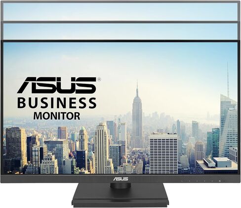 ASUS 24" 1080P Business Monitor (VA24DQFS) - IPS, Frameless, 100Hz, 1ms, Adaptive-Sync, HDMI, DisplayPort, VGA, for Working and Gaming, Ergonomic Design, Blue Light Filter, Flicker Free, 3 yr warranty in Saudi Arabia
