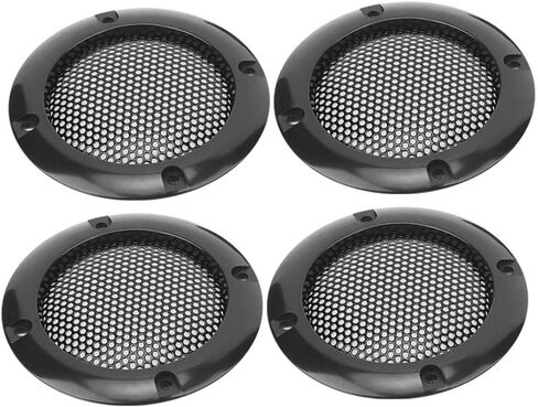 غطاء شبكة مكبر صوت Acouto، شبكة مكبر صوت 4 قطع مقاس 2 بوصة لحماية السيارة ومكبر صوت شبكي (أسود) in Saudi Arabia