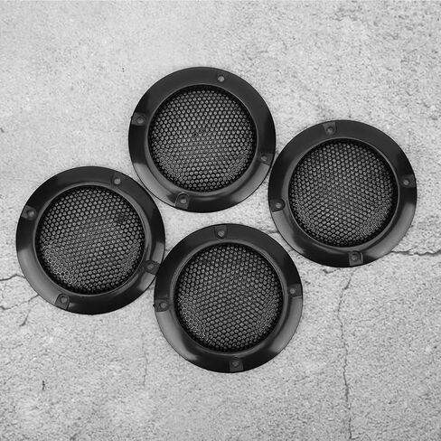غطاء شبكة مكبر صوت Acouto، شبكة مكبر صوت 4 قطع مقاس 2 بوصة لحماية السيارة ومكبر صوت شبكي (أسود) in Saudi Arabia