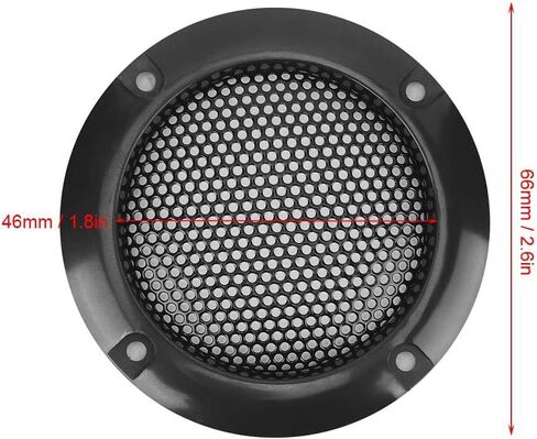 غطاء شبكة مكبر صوت Acouto، شبكة مكبر صوت 4 قطع مقاس 2 بوصة لحماية السيارة ومكبر صوت شبكي (أسود) in Saudi Arabia