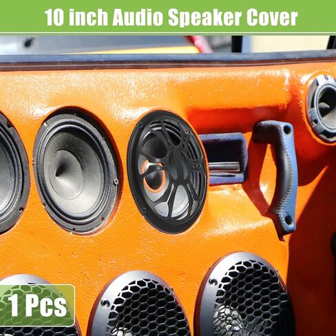 ACROPIX Universal 10" Car Speaker Grills Cover Round 10 Inch Audio Speaker Subwoofer Guard Protector Case with Mounting Screws ABS Black - Pack of 1 in Saudi Arabia