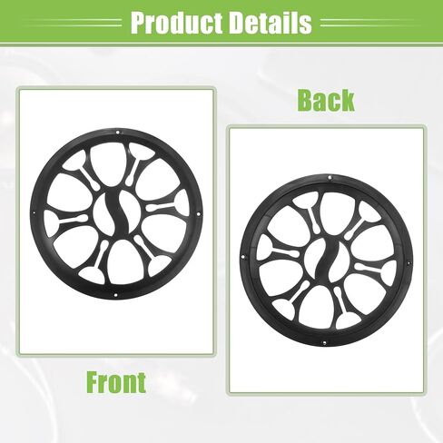 ACROPIX Universal 10" Car Speaker Grills Cover Round 10 Inch Audio Speaker Subwoofer Guard Protector Case with Mounting Screws ABS Black - Pack of 1 in Saudi Arabia