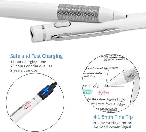 Stylus Pencil for iPhone 12/13/14/15 Pro Max Pen,Minilabo Touch Screens Active Stylus Digital Pen with 1.5mm Ultra Fine Tip Stylist Pen for iPhone 12/13/14/15 Pro Max Drawing and Writing Pencil,Pink in Saudi Arabia