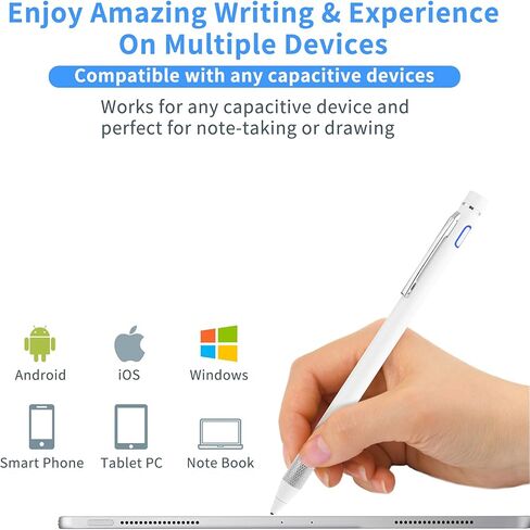 Stylus Pencil for iPhone 12/13/14/15 Pro Max Pen,Minilabo Touch Screens Active Stylus Digital Pen with 1.5mm Ultra Fine Tip Stylist Pen for iPhone 12/13/14/15 Pro Max Drawing and Writing Pencil,Pink in Saudi Arabia