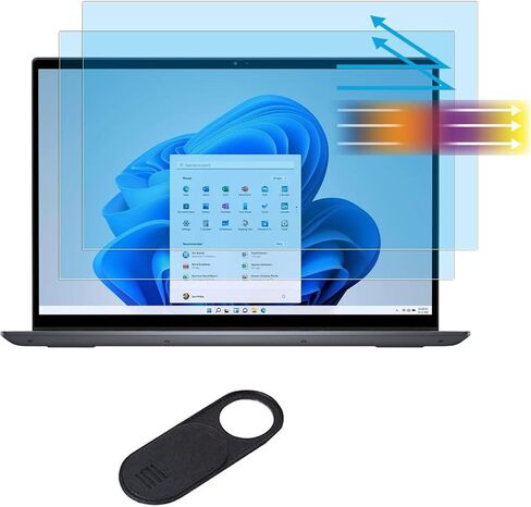 واقي شاشة مكون من قطعتين لأجهزة الكمبيوتر المحمول Dell مقاس 16 بوصة وDell Inspiron 16 /16 Plus وDell G16 16 بوصة وVostro 16 وPrecision 16 وAlienware X16 مقاس 16 بوصة للكمبيوتر المحمول ضد الضوء الأزرق وهج العيون لحماية الشاشة in Saudi Arabia