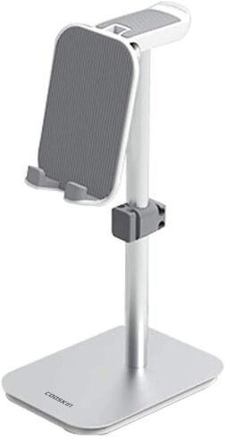 Headphone Stand Holder Earphone Stand, Aluminum Alloy Holder Compatible with Kindle, e Book Reader Within 11 inch, Desktop Headphone Holder Cradle Dock(Silver) in Saudi Arabia