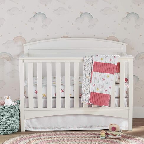 مجموعة ملاءات سرير أطفال جاهزة من Lush Decor Baby Unicorn Heart Rainbow Star من القطن العضوي، متعددة الألوان in Saudi Arabia