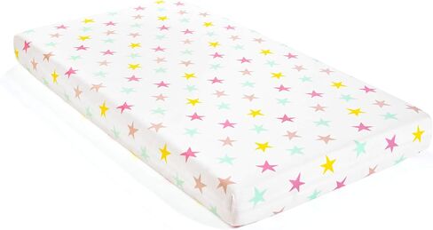 مجموعة ملاءات سرير أطفال جاهزة من Lush Decor Baby Unicorn Heart Rainbow Star من القطن العضوي، متعددة الألوان in Saudi Arabia
