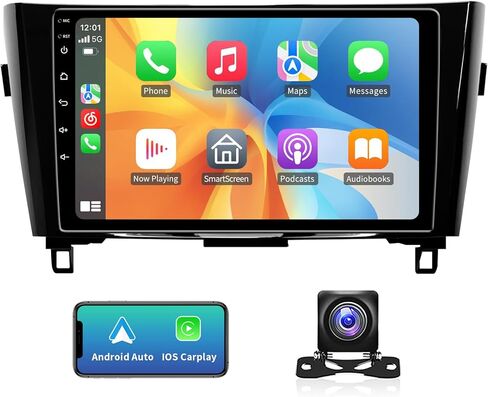 5GWiFi ترقية 4 جيجابايت + 32 جيجابايت راديو السيارة ستيريو لنيسان روج X-Trail قاشقاي 2014-2018 مع Carplay اللاسلكي وAndroid Auto 10.2 بوصة تعمل باللمس واي فاي GPS بلوتوث كاميرا احتياطية in Kuwait