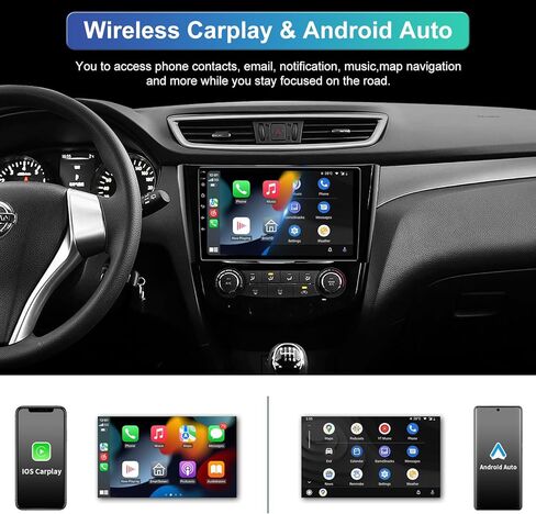 5GWiFi ترقية 4 جيجابايت + 32 جيجابايت راديو السيارة ستيريو لنيسان روج X-Trail قاشقاي 2014-2018 مع Carplay اللاسلكي وAndroid Auto 10.2 بوصة تعمل باللمس واي فاي GPS بلوتوث كاميرا احتياطية in Kuwait