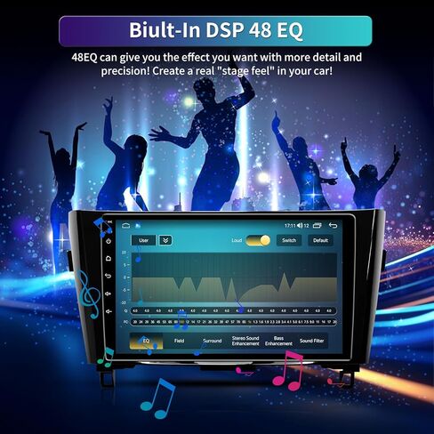 5GWiFi ترقية 4 جيجابايت + 32 جيجابايت راديو السيارة ستيريو لنيسان روج X-Trail قاشقاي 2014-2018 مع Carplay اللاسلكي وAndroid Auto 10.2 بوصة تعمل باللمس واي فاي GPS بلوتوث كاميرا احتياطية in Kuwait