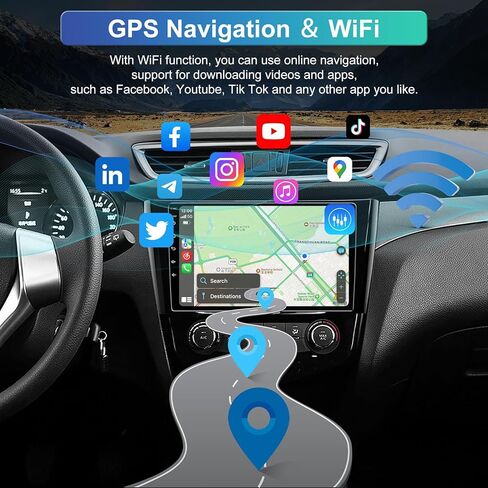 5GWiFi ترقية 4 جيجابايت + 32 جيجابايت راديو السيارة ستيريو لنيسان روج X-Trail قاشقاي 2014-2018 مع Carplay اللاسلكي وAndroid Auto 10.2 بوصة تعمل باللمس واي فاي GPS بلوتوث كاميرا احتياطية in Kuwait