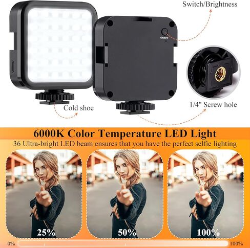 مجموعة تسجيل الفيديو لكاميرا الهاتف الذكي، مجموعة تسجيل الفيديو لهواتف iPhone/Android مع ضوء + ميكروفون + حامل ثلاثي + حامل هاتف لمدونات الفيديو/YouTube/Tiktok/Facebook/الكاميرا in Kuwait
