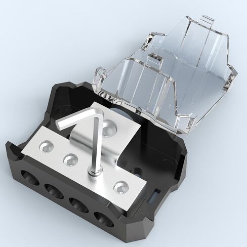 3Pcs 4 Way Power Distribution Block, 1 x 0/2/4 Gauge in 4 x 4/6/8 Gauge Out Power Distribution Block Car Audio for Audio Splitter in Saudi Arabia