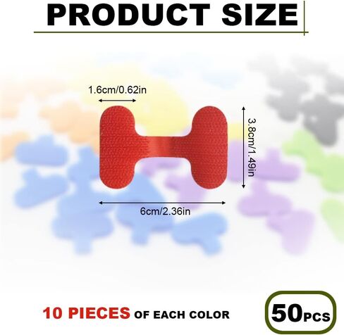 50 Pieces Cable Labels, Self-Adhesive Cable Identification Tags, Multi-Color Cord Labels Wire Labels, Write on Cord Labels for Cable Management and Identification in Saudi Arabia
