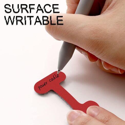 50 Pieces Cable Labels, Self-Adhesive Cable Identification Tags, Multi-Color Cord Labels Wire Labels, Write on Cord Labels for Cable Management and Identification in Saudi Arabia