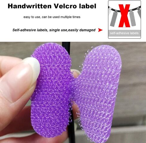 50 Pieces Cable Labels, Self-Adhesive Cable Identification Tags, Multi-Color Cord Labels Wire Labels, Write on Cord Labels for Cable Management and Identification in Saudi Arabia