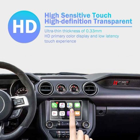 for 2015-2021 2022 2023 Ford Mustang Sync3 8 Inch Tempered Glass Screen Protector Ranger/Bronco/Maverick/Explorer/Escape Sync3 Protective Film 9H Clear Anti-Scratch Accessories LCD touchscreen in Saudi Arabia
