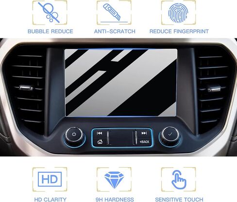 LUWU for 2017-2023 GMC Acadia واقي شاشة 8 بوصة 2023 GMC Acadia إكسسوارات زجاج مقسى 2021 GMC Acadia Navigation شاشة لمس واقية in Kuwait