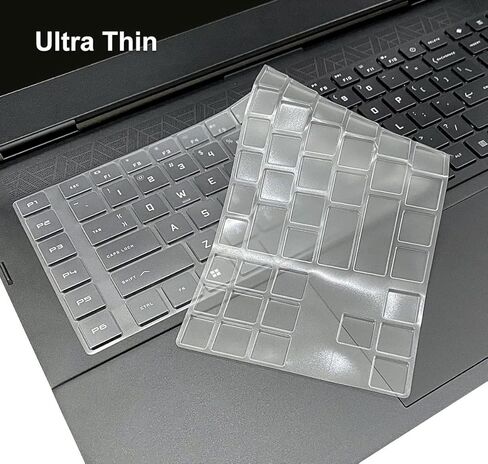 غطاء لوحة مفاتيح لجهاز HP OMEN 17t-cm200/HP OMEN 17t-ck200/HP OMEN 17-cm2047nr للكمبيوتر المحمول للألعاب مقاس 17.3 بوصة، وواقي لوحة مفاتيح الكمبيوتر المحمول HP OMEN 17 للألعاب - شفاف in Kuwait