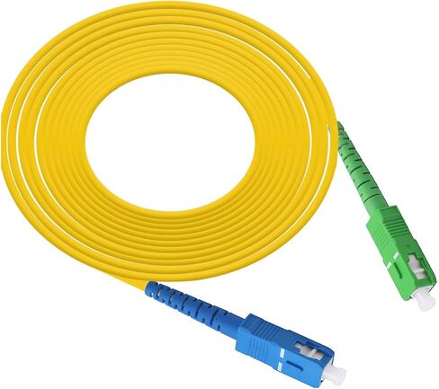 كابل ألياف Paialu SC/UPC-SC/APC، 5 متر (16.4 قدم) كابل توصيل الألياف البسيط أحادي الوضع SC إلى SC SM كابل الألياف الضوئية - كابل إنترنت الألياف الضوئية (5 متر) in Kuwait