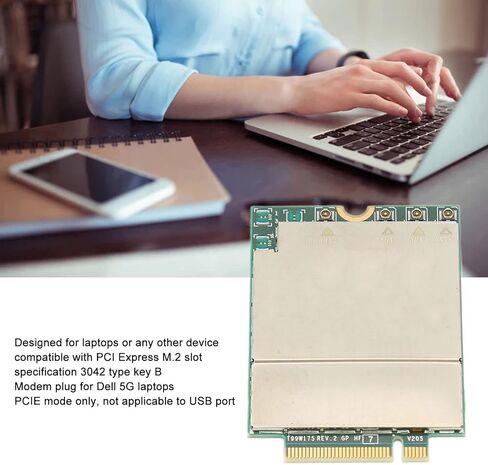 Sorandy 5G Module, T99W175 PCIE Interface LTE Card Module Expand Adapter, 2000Mbps 150Mbps WiFi Network Card for Laptop Dell Lattiude 9420 9430 9520 7760 Modem Notebook 11 in Kuwait
