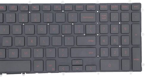 لوحة مفاتيح بديلة لأجهزة الكمبيوتر المحمول Dell G7 7588 7590 7790، G5 5587 5590، G3 3579 3779 3590 Series، لوحة مفاتيح بديلة Dell G7 7588 مع إطار أحمر بتصميم أمريكي in Kuwait