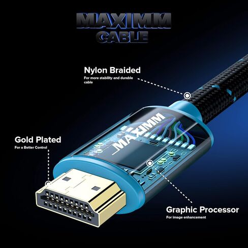 كابل تمديد HDMI ذكر إلى أنثى يدعم بروتوكول HDCP عالي السرعة لكابل HDMI، ARC، ثلاثي الأبعاد، دقة فيديو 1080p إلى 2160p، عرض النطاق الترددي يصل إلى 50 جيجابت في الثانية (0.6 قدم، عبوتان) in Saudi Arabia
